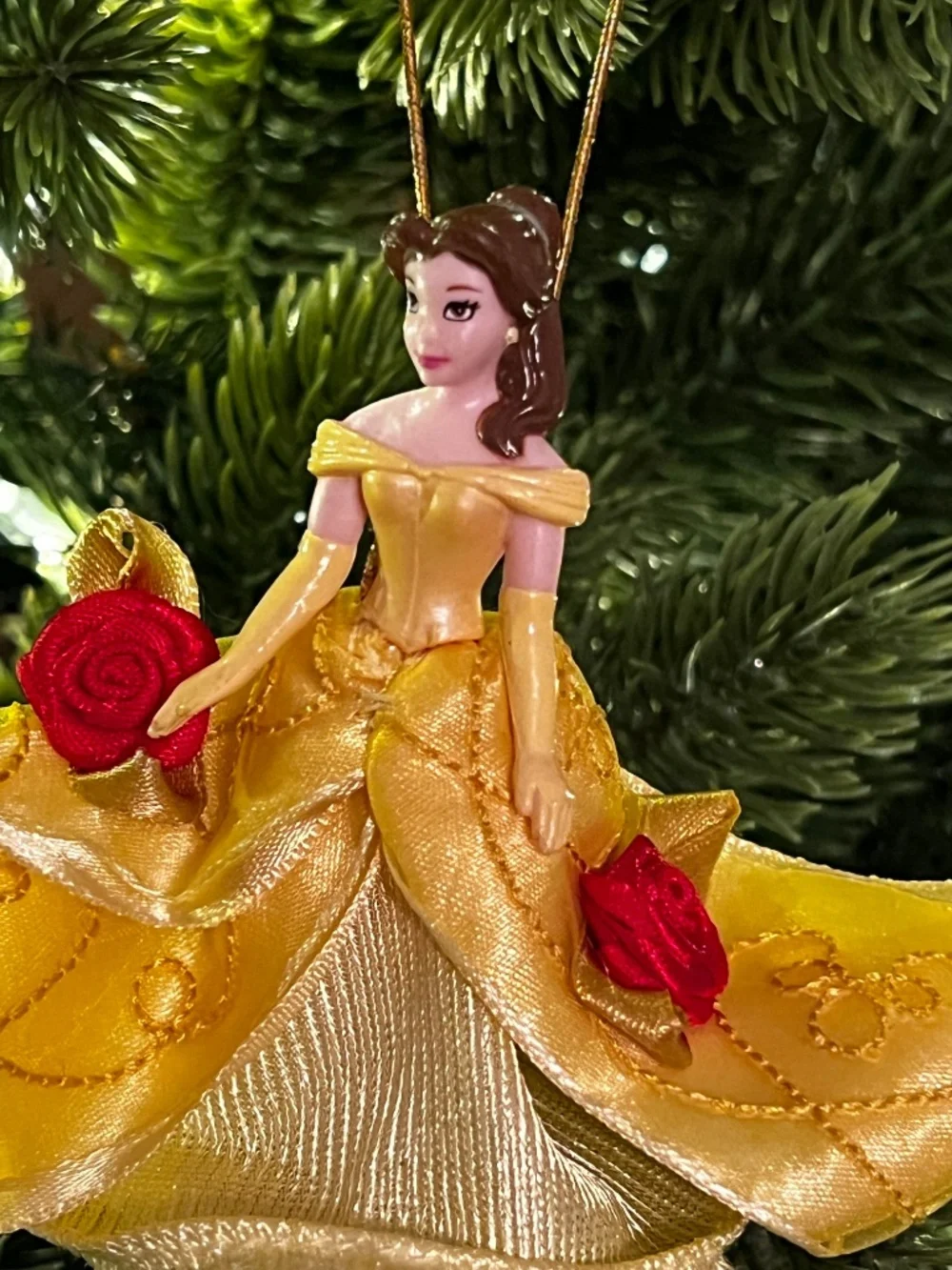 2002 DISNEY Princess Belle, Beauty and the Beast ROTATING ORNAMENT